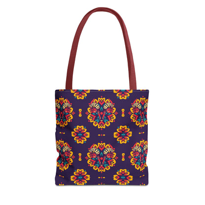 Tote Bag (AOP), Taurus, Zodiac v2, Flower Pattern