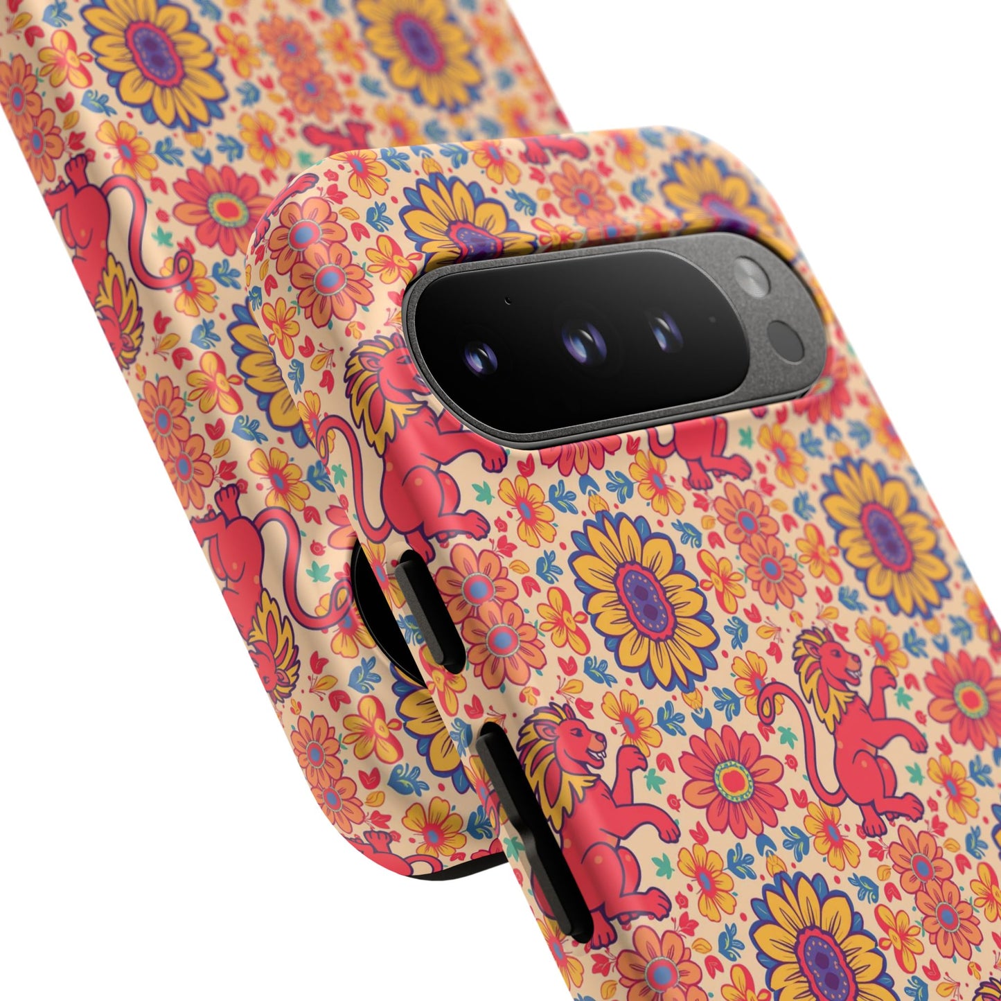 Tough Cases, Leo, Zodiac v1, Flower Pattern