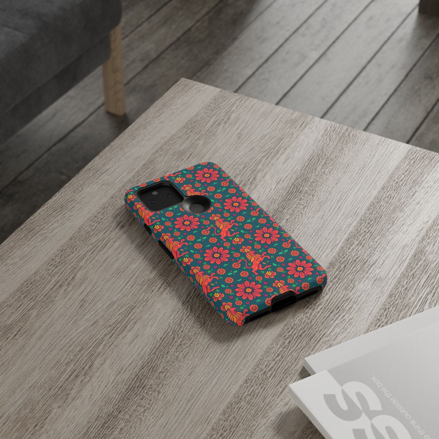 Tough Cases, Leo, Zodiac v2, Flower Pattern