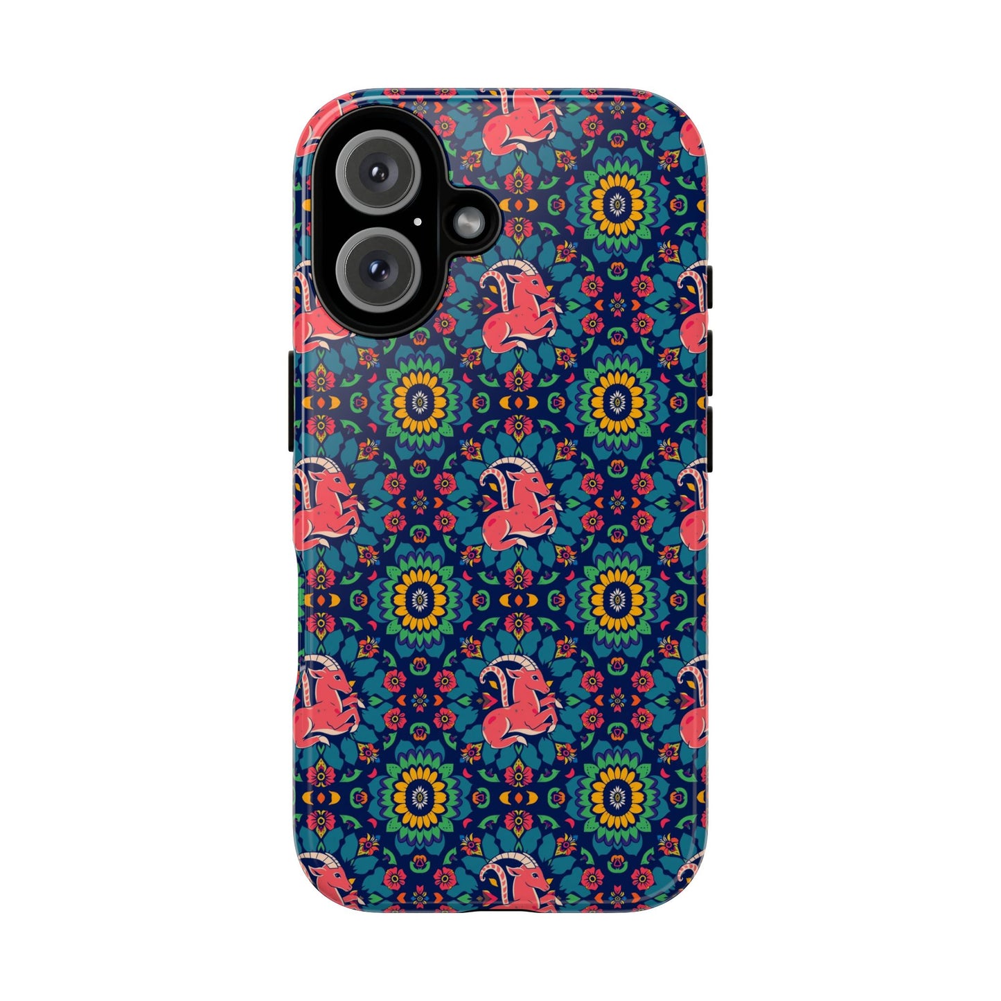 Tough Cases, Capricorn, Zodiac v1, Flower Pattern