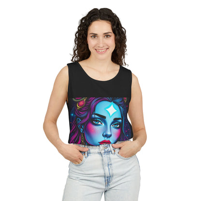 Unisex Garment-Dyed, Tank Top, Gemini, Pop Art, 100% US cotton
