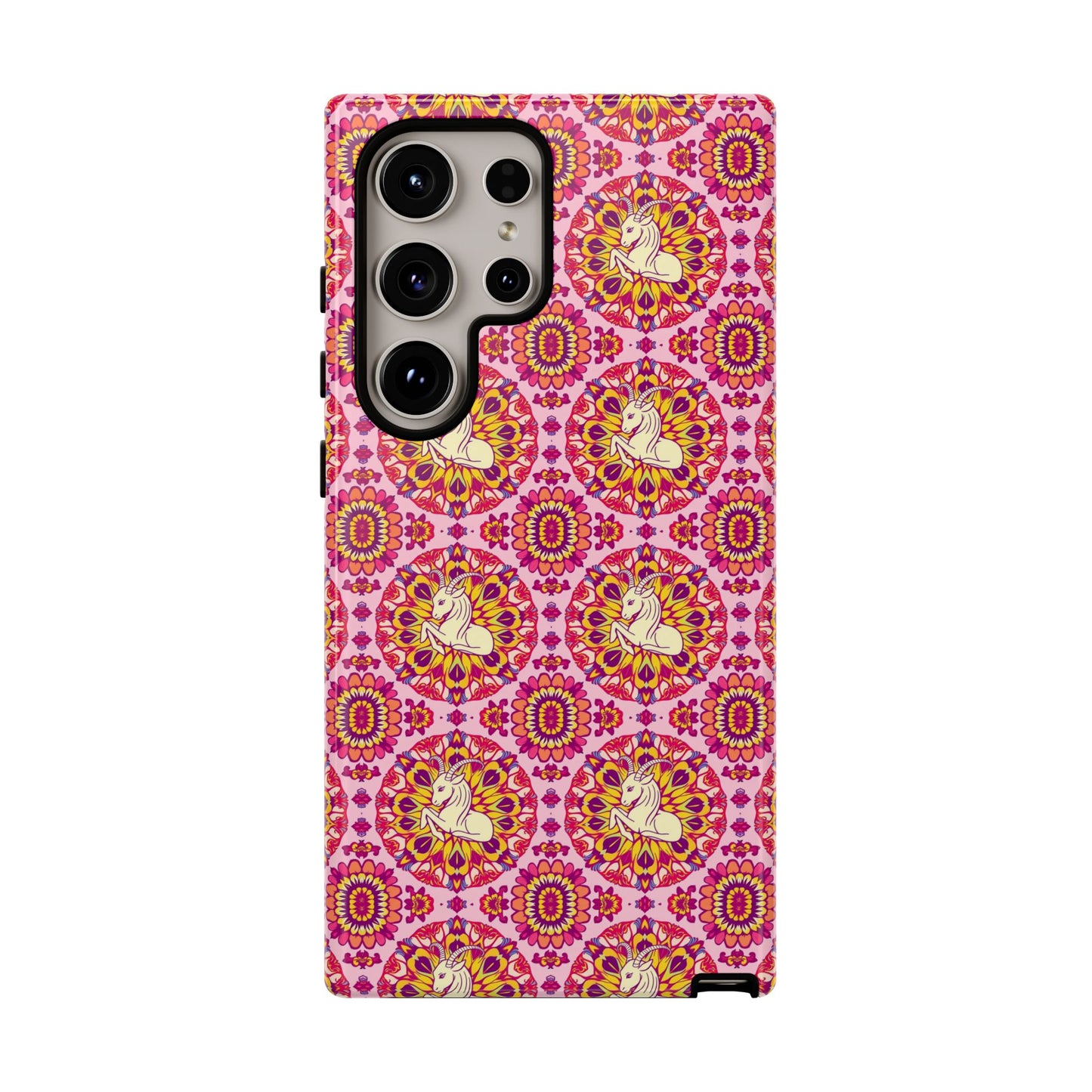 Tough Cases, Capricorn, Zodiac v4, Flower Pattern