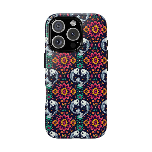Tough Cases, Pisces, Zodiac v4, Flower Pattern