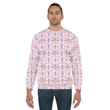 Unisex Sweatshirt (AOP), Libra, Zodiac, Jewel Pattern