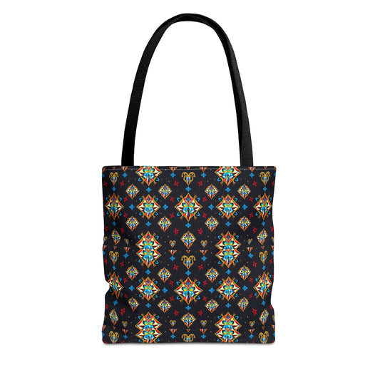 Tote Bag (AOP), Sagittarius, Zodiac v1, Jewel Pattern