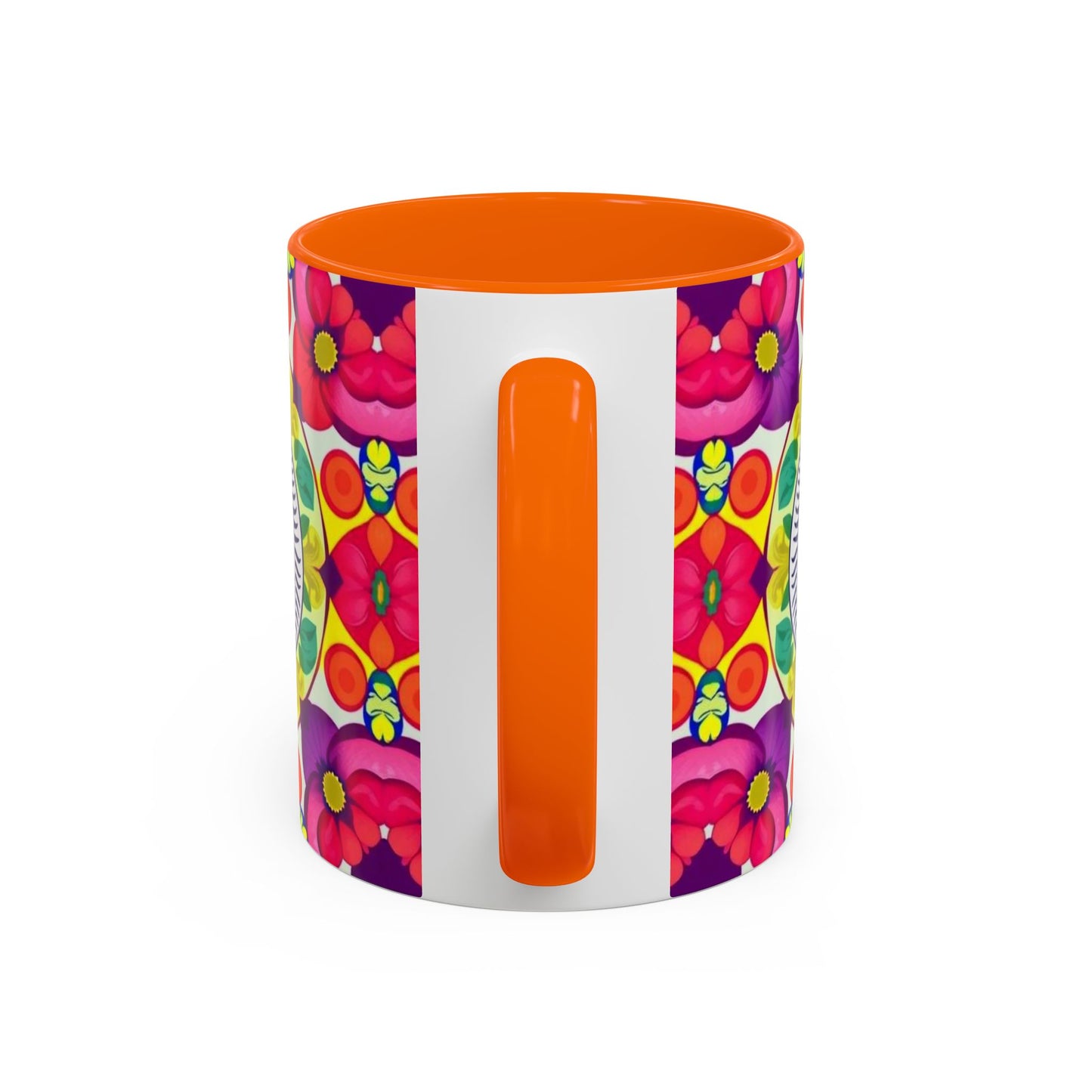 Accent Coffee Mug, Pisces, Zodiac v4, Flower Pattern, (11, 15oz)