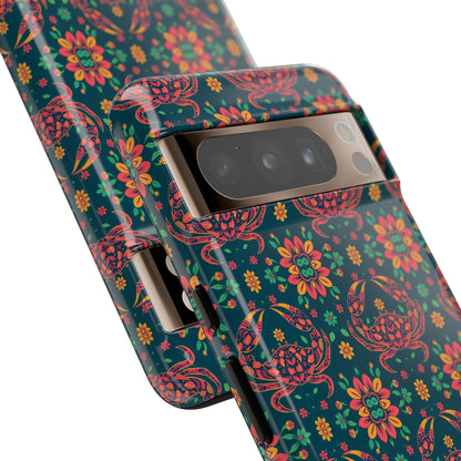 Tough Cases, Cancer, Zodiac v4, Flower Pattern