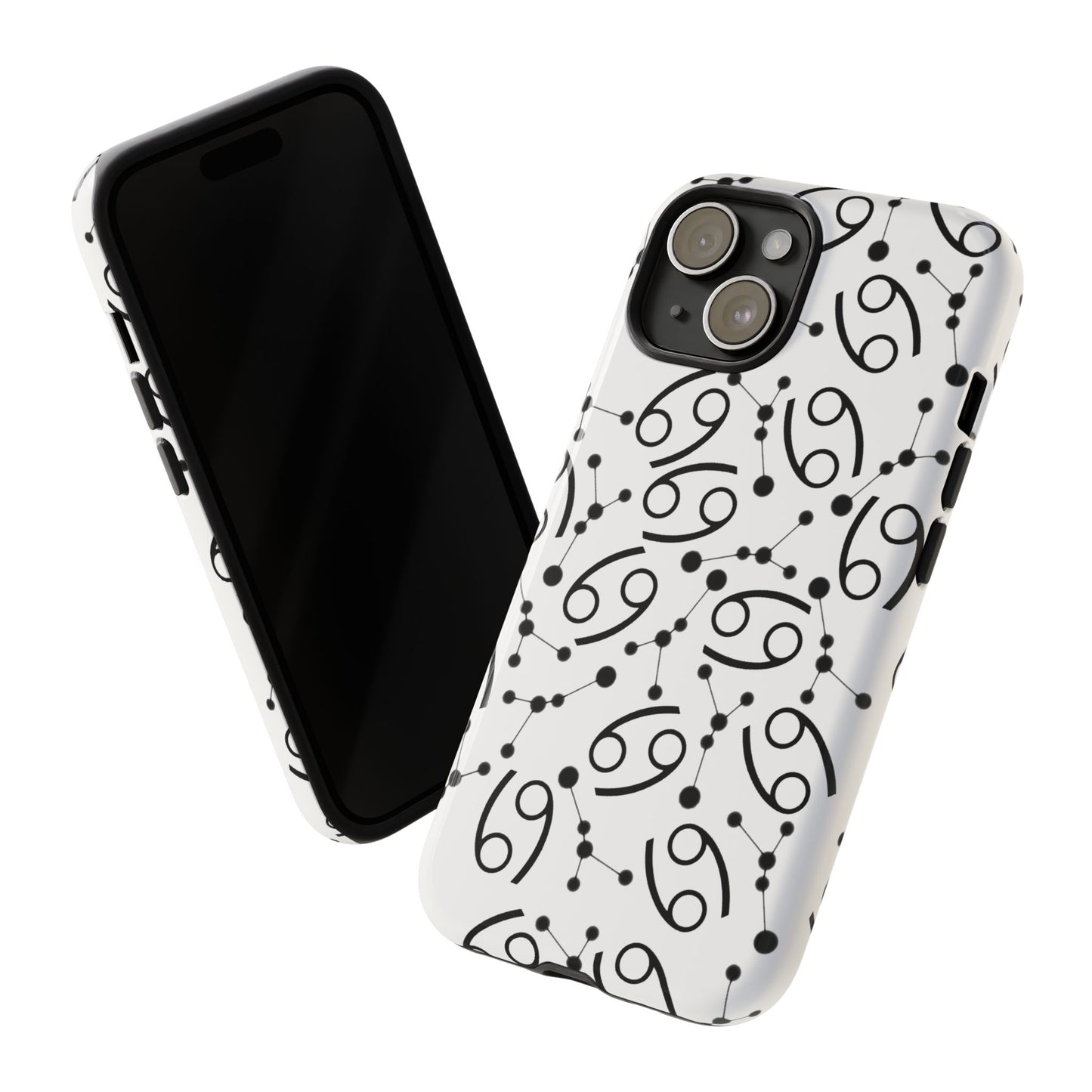 Tough Cases with the Cancer Zodiac sign for iPhone, Samsung Galaxy, and Google Pixel devices