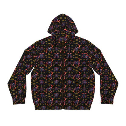 Full-Zip Hoodie (AOP), Scorpio, Zodiac, Pattern
