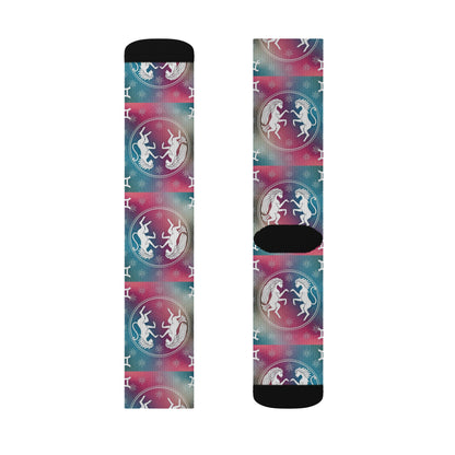 Sublimation Socks, Gemini, Zodiac v1, Pattern