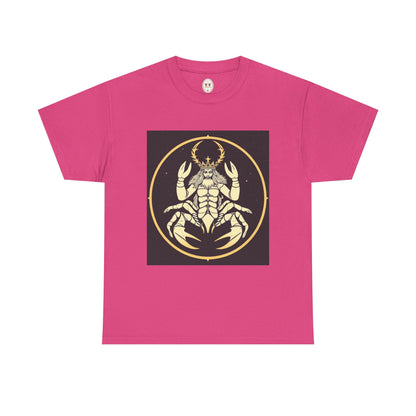 Unisex Heavy Cotton T-Shirt, Scorpio King, Print Art, Zodiac Design
