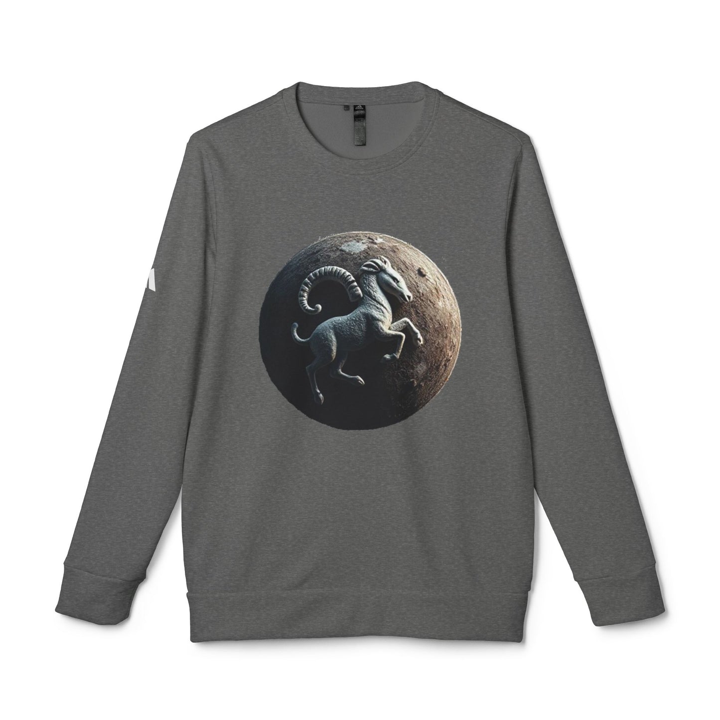 Adidas, Unisex Fleece Crewneck Sweatshirt, Aries, Planet Animal, Zodiac