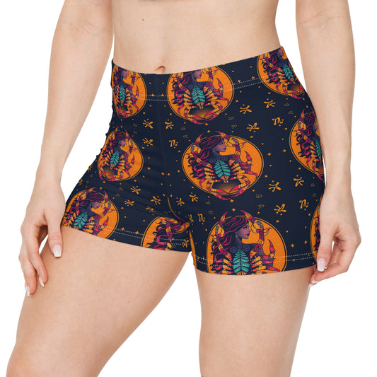 Women's Shorts, (AOP), Scorpio, Zodiac v3, Sexy Pattern
