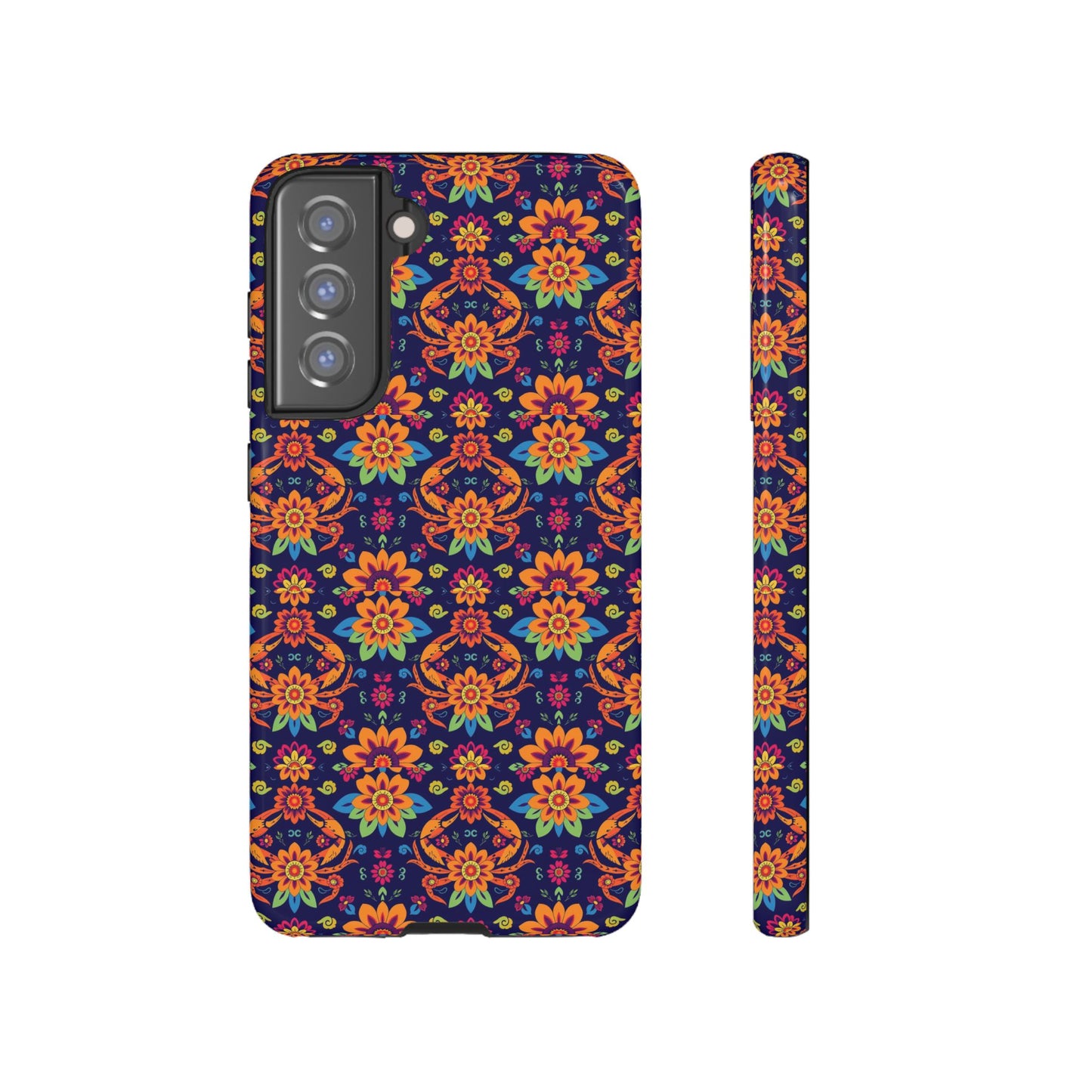 Tough Cases, Cancer, Zodiac, Flower Pattern