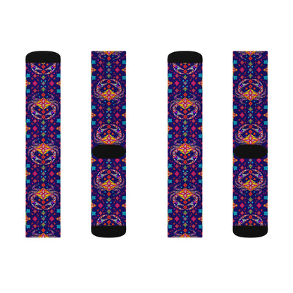 Sublimation Socks, Cancer, Zodiac  v2, Jewel Pattern