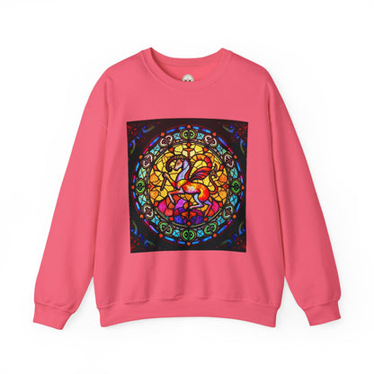 Unisex Heavy Blend™ Crewneck Sweatshirt, Glass 1, Aries Zodiac Design