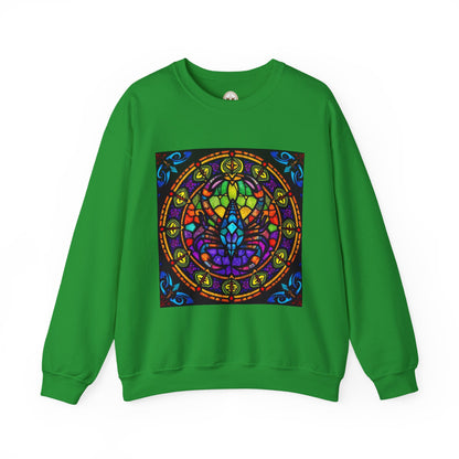 Unisex Heavy Blend™ Crewneck Sweatshirt, Glass 1, Scorpio Zodiac Design