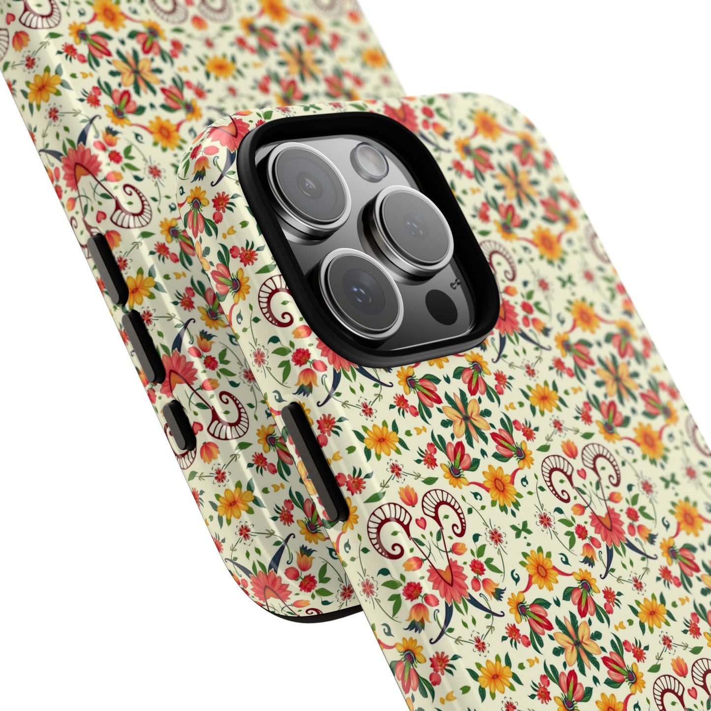 Tough Cases, Aries, Zodiac, Flower Pattern
