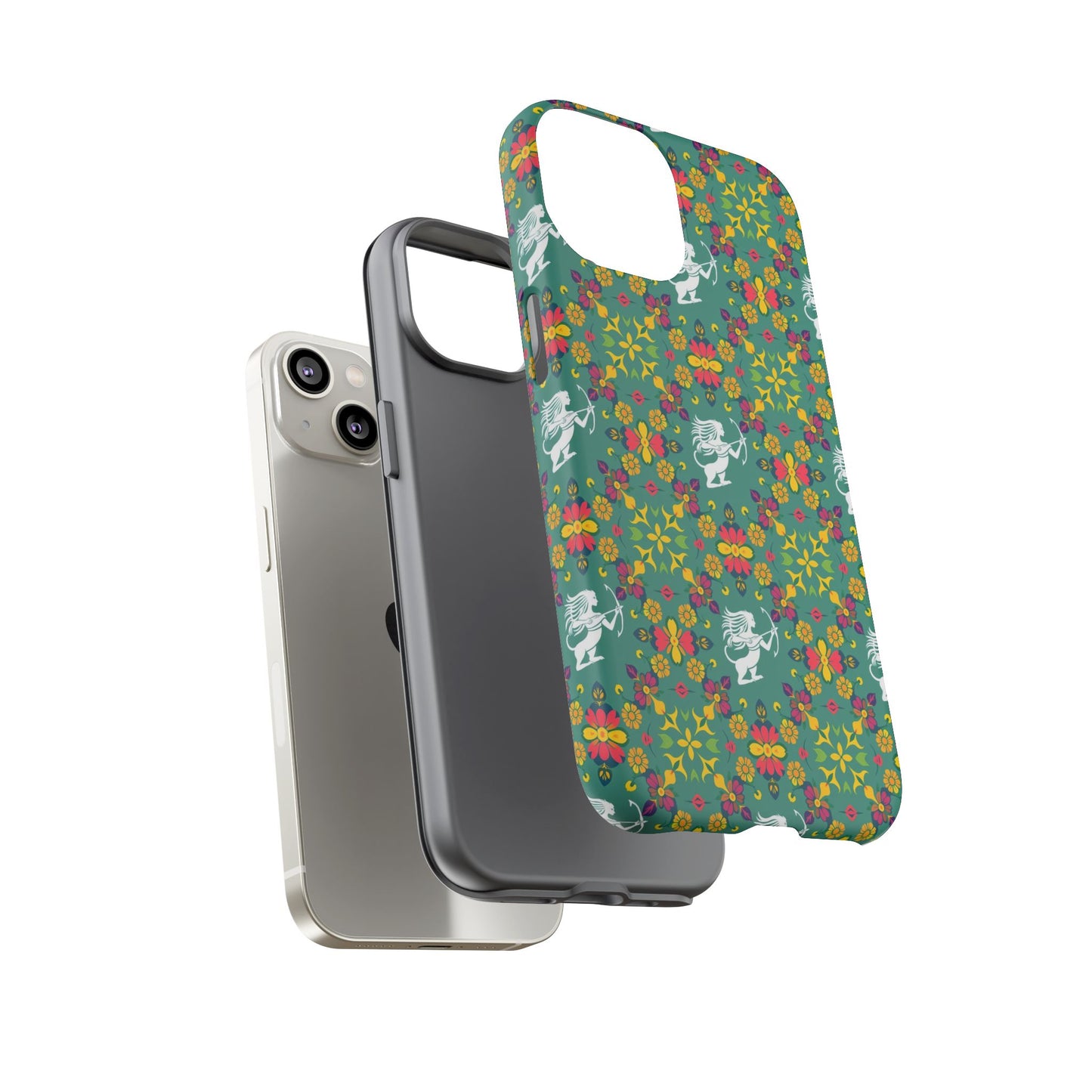 Tough Cases, Sagittarius, Zodiac, Flower Pattern