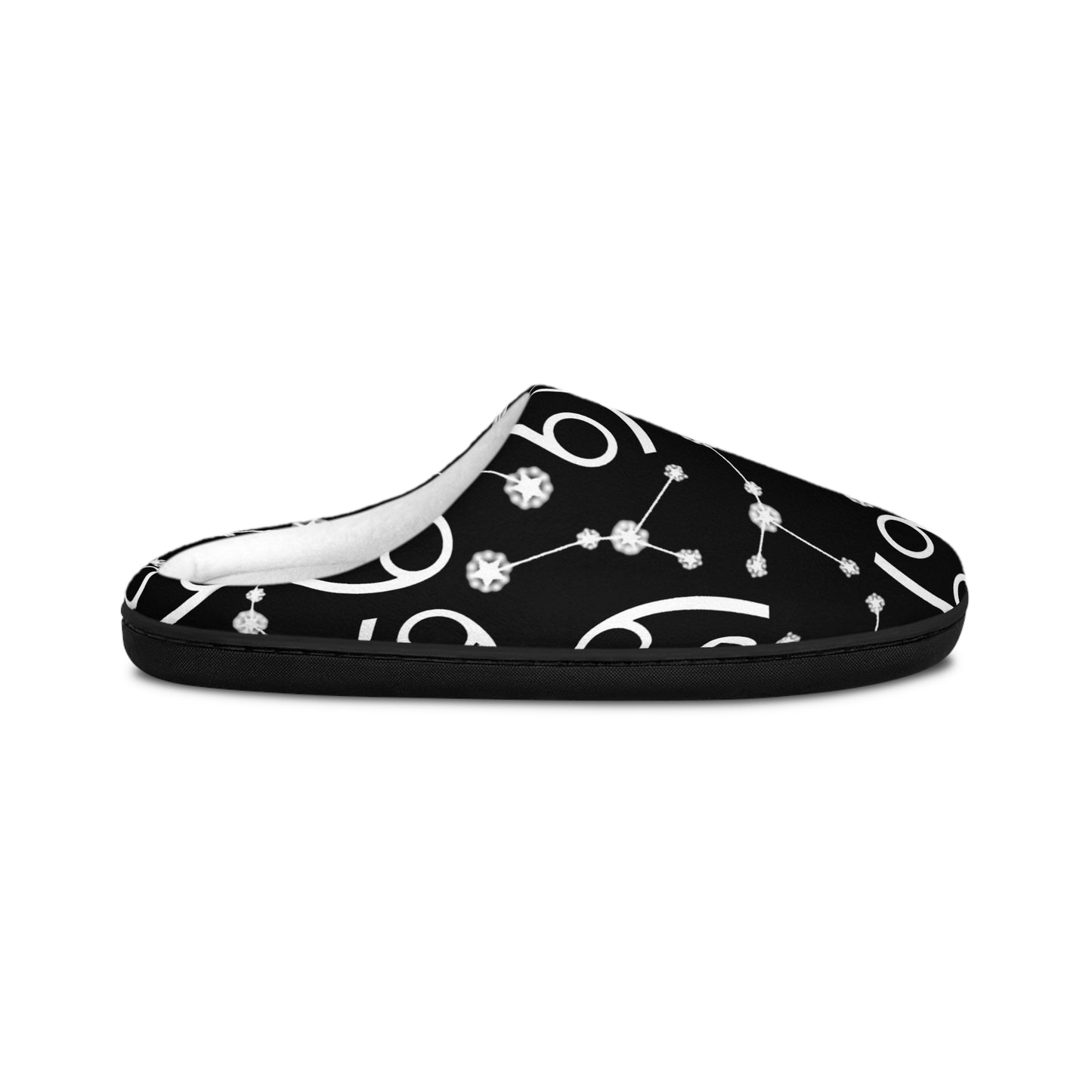 Women's Indoor Slippers, Cancer Zodiac Sign, 100% polyester, Outer-layer and lining