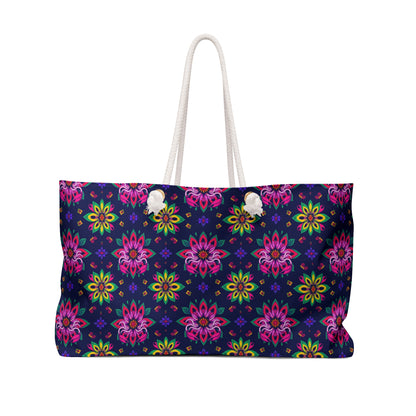 Weekender Bag, Scorpio, Zodiac v4, Flower Pattern
