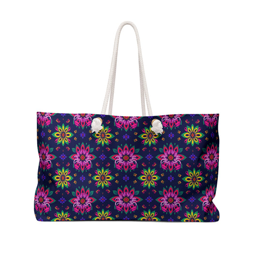 Weekender Bag, Scorpio, Zodiac v4, Flower Pattern