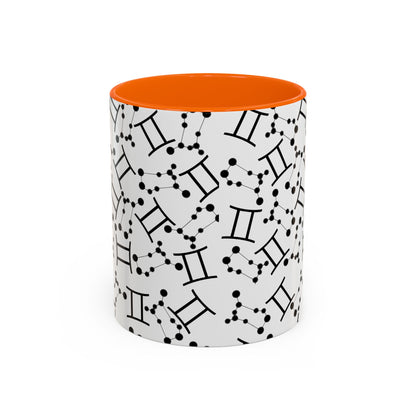 Accent Coffee Mug with the Gemini sign (11, 15oz)