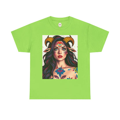 Unisex Heavy Cotton T-Shirt, Taurus, Zodiac v1, Sexy Art