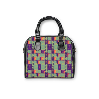 Shoulder Handbag, Aquarius, Zodiac, Shapes Pattern