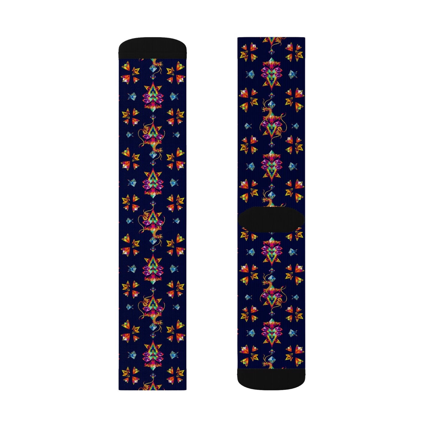 Sublimation Socks, Aquarius, Zodiac, Jewel Pattern