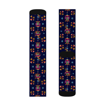 Sublimation Socks, Aquarius, Zodiac, Jewel Pattern