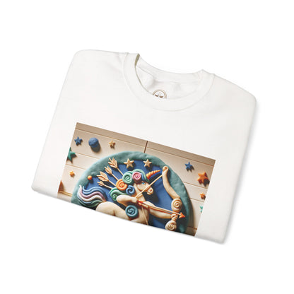 Unisex Heavy Blend™ Crewneck Sweatshirt, Colorful Horse, Sagittarius Zodiac Design