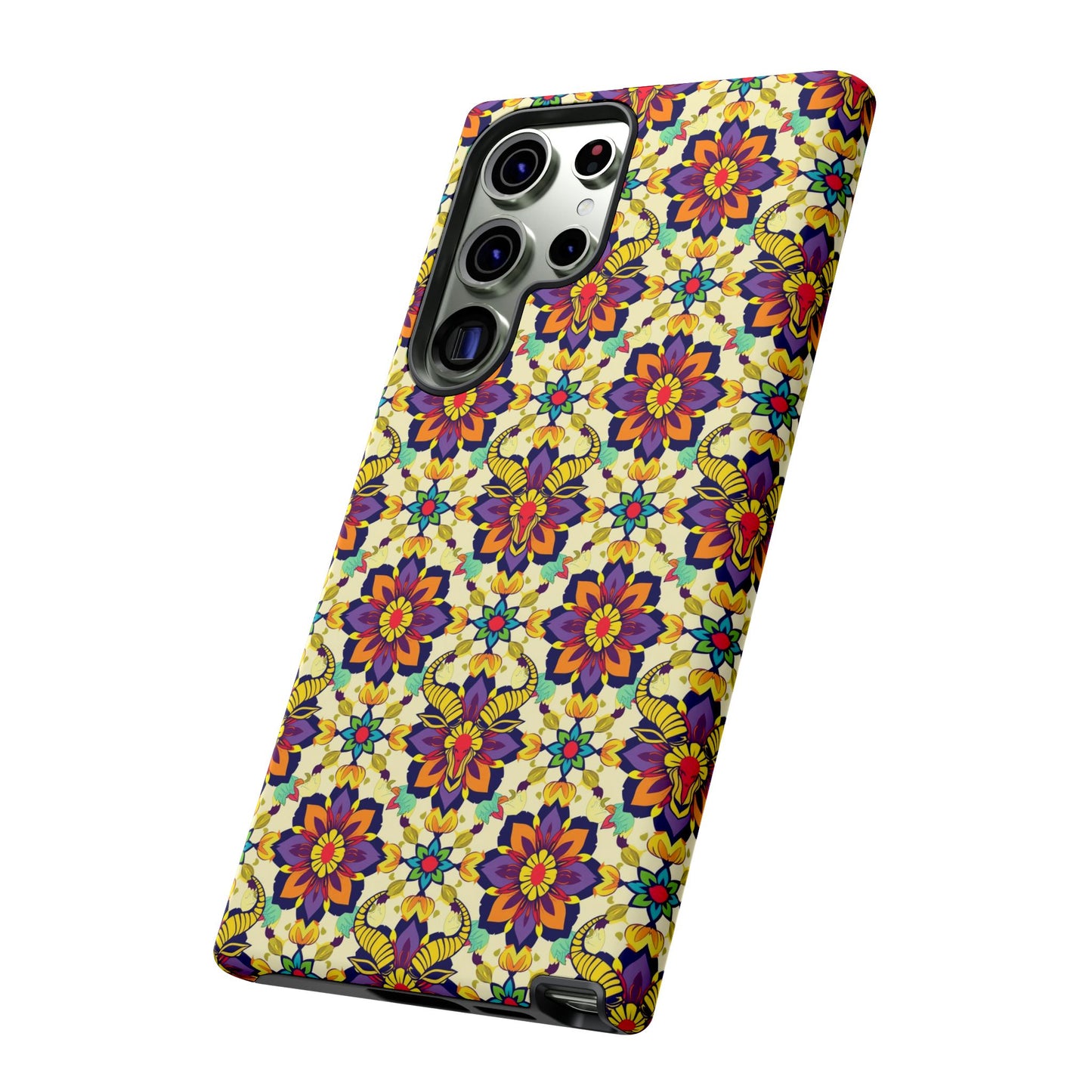 Tough Cases, Taurus, Zodiac v1, Flower Pattern