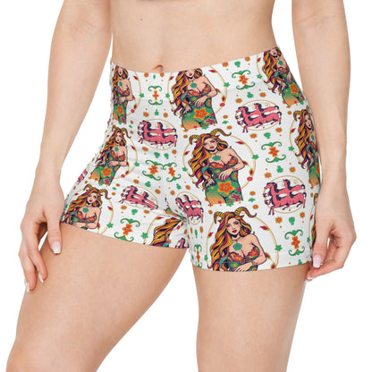 Women's Shorts, (AOP), Capricorn, Zodiac v3, Sexy Pattern