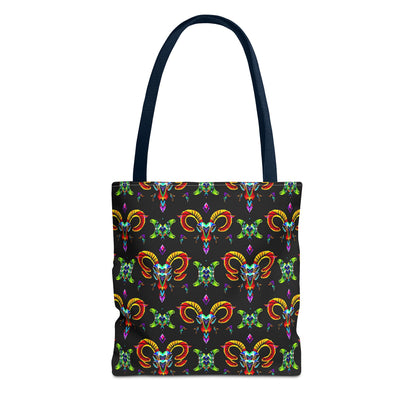 Tote Bag (AOP), Aries, Zodiac, Jewel Pattern