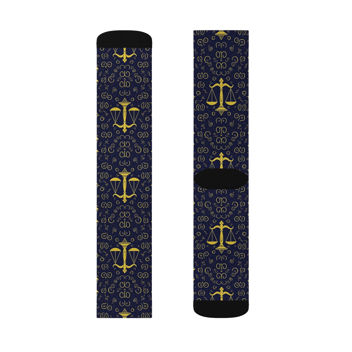 Sublimation Socks, Libra, Zodiac, Pattern