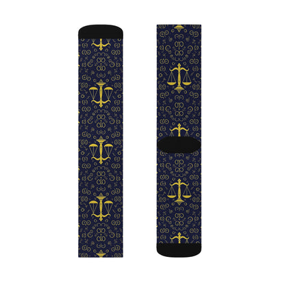 Sublimation Socks, Libra, Zodiac, Pattern