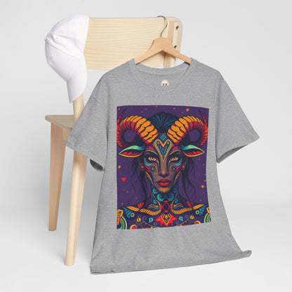 Unisex Heavy Cotton T-Shirt, Taurus, Zodiac v3, Sexy Art