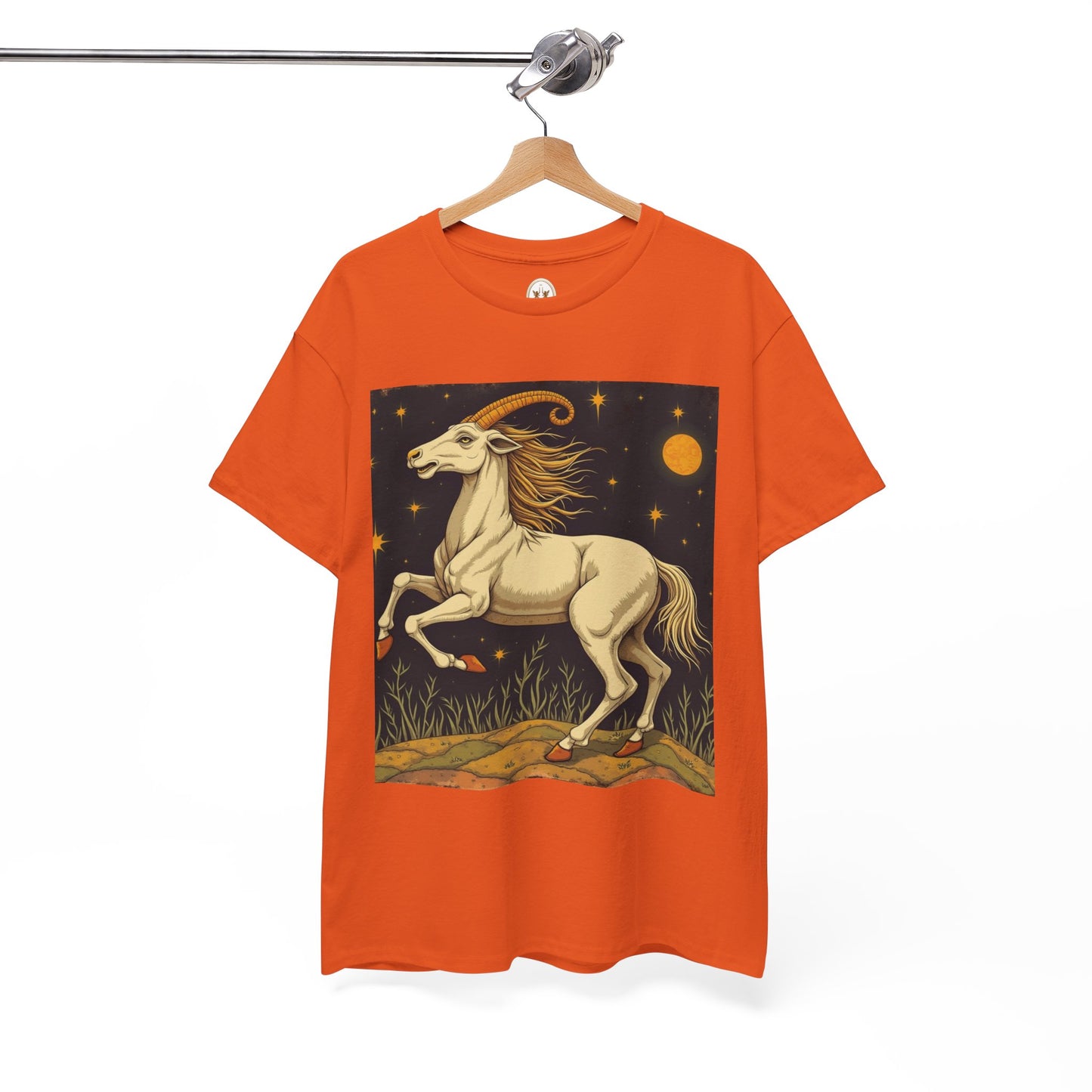 Unisex Heavy Cotton T-Shirt, Aries Animal, Zodiac Design