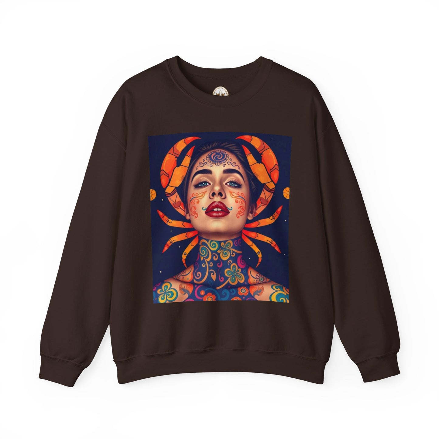 Unisex Heavy Blend™ Crewneck Sweatshirt, Cancer, Zodiac v1, Sexy Pattern