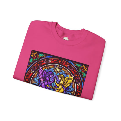 Unisex Heavy Blend™ Crewneck Sweatshirt, Glass, Gemini Zodiac Design