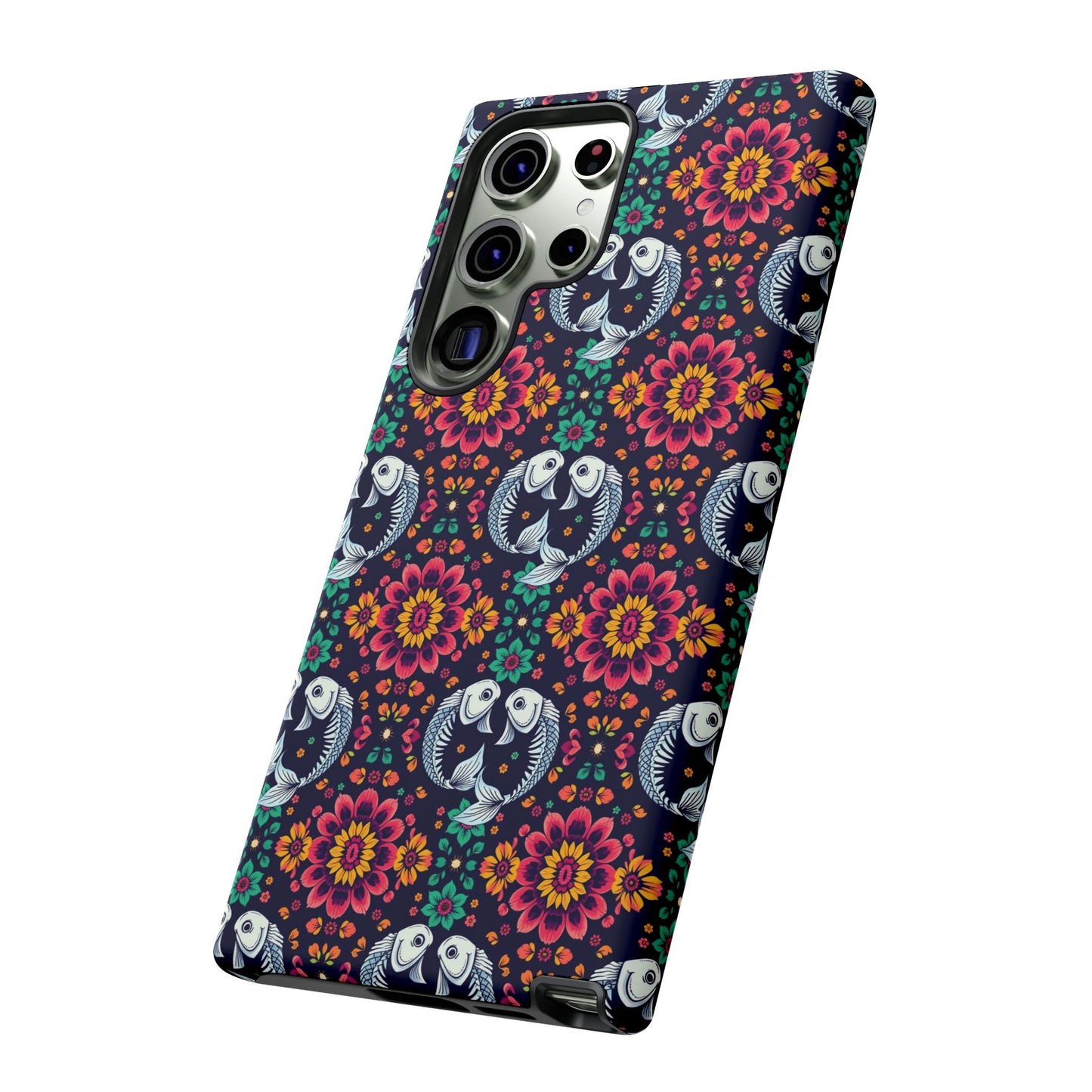 Tough Cases, Pisces, Zodiac v4, Flower Pattern