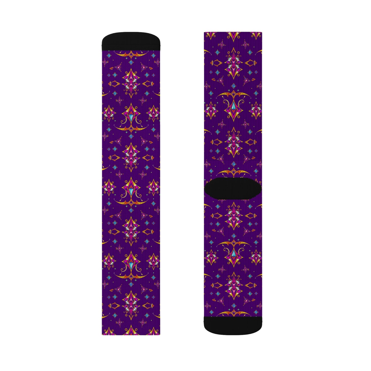 Sublimation Socks, Sagittarius, Zodiac v4, Jewel Pattern