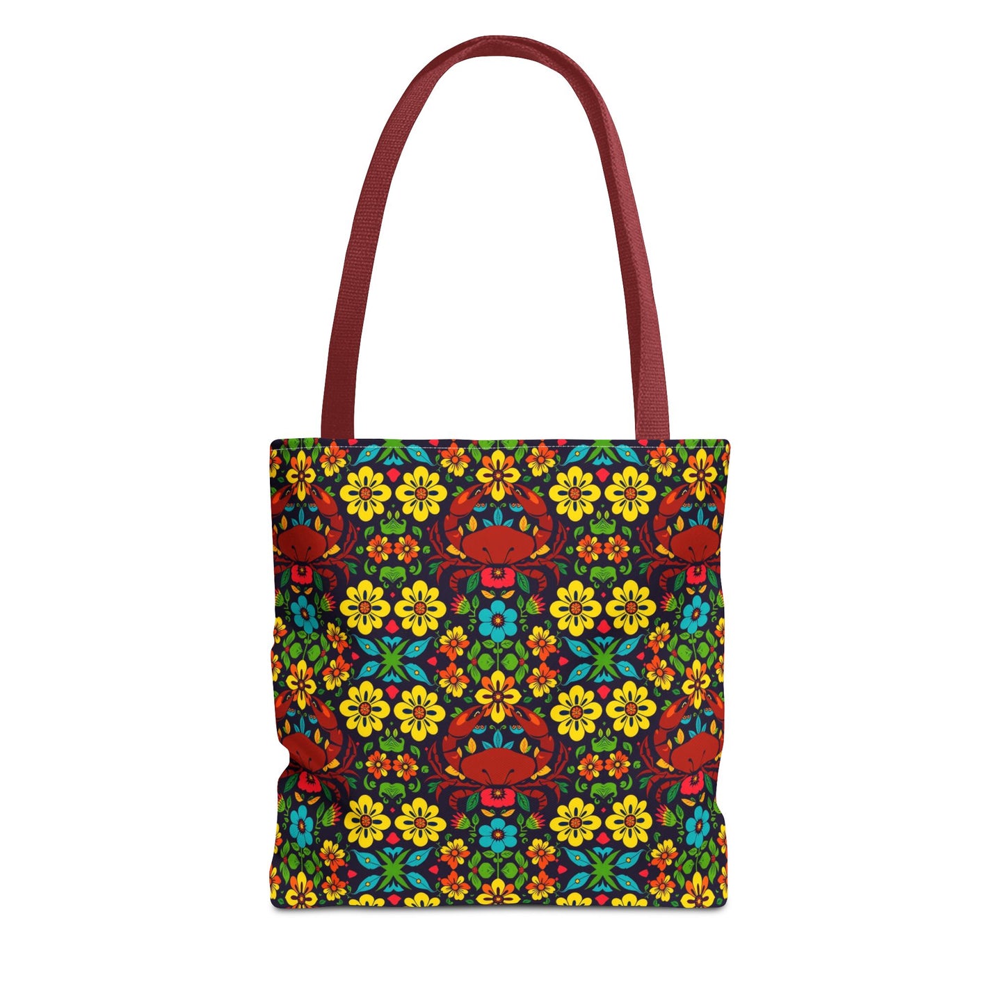Tote Bag, (AOP), Cancer, Zodiac v4, Flower Pattern