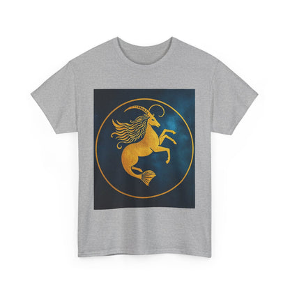 Unisex Heavy Cotton T-Shirt, Capricorn Animal v4, Symbol, Zodiac Design
