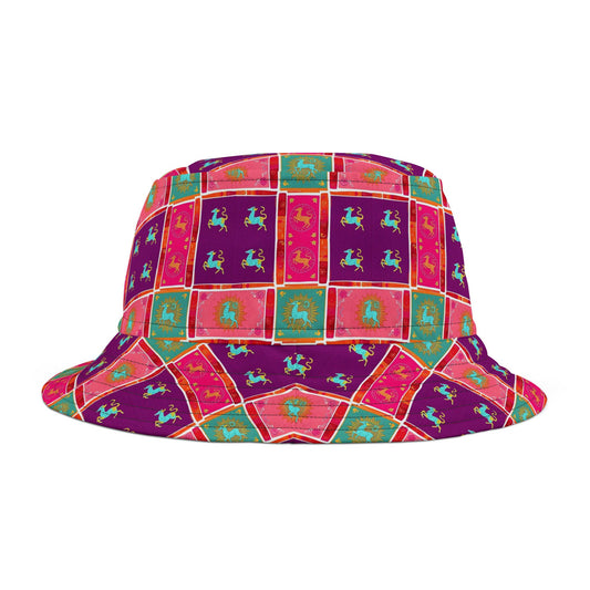 Bucket Hat, (AOP), Capricorn, Zodiac v1, Shape Pattern