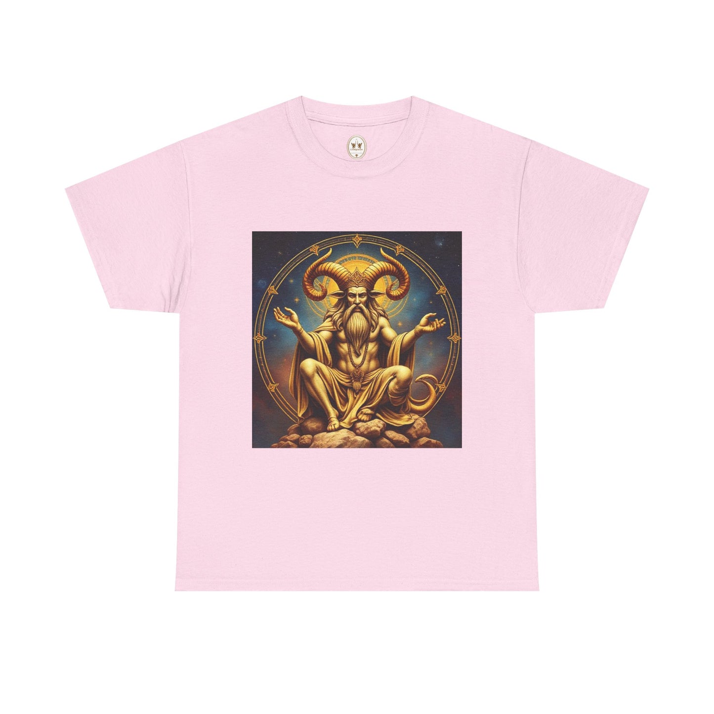 Unisex Heavy Cotton T-Shirt, On The Throne, Taurus Zodiac Design