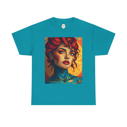 Unisex Heavy Cotton T-Shirt, Aquarius, Zodiac, Sexy Art