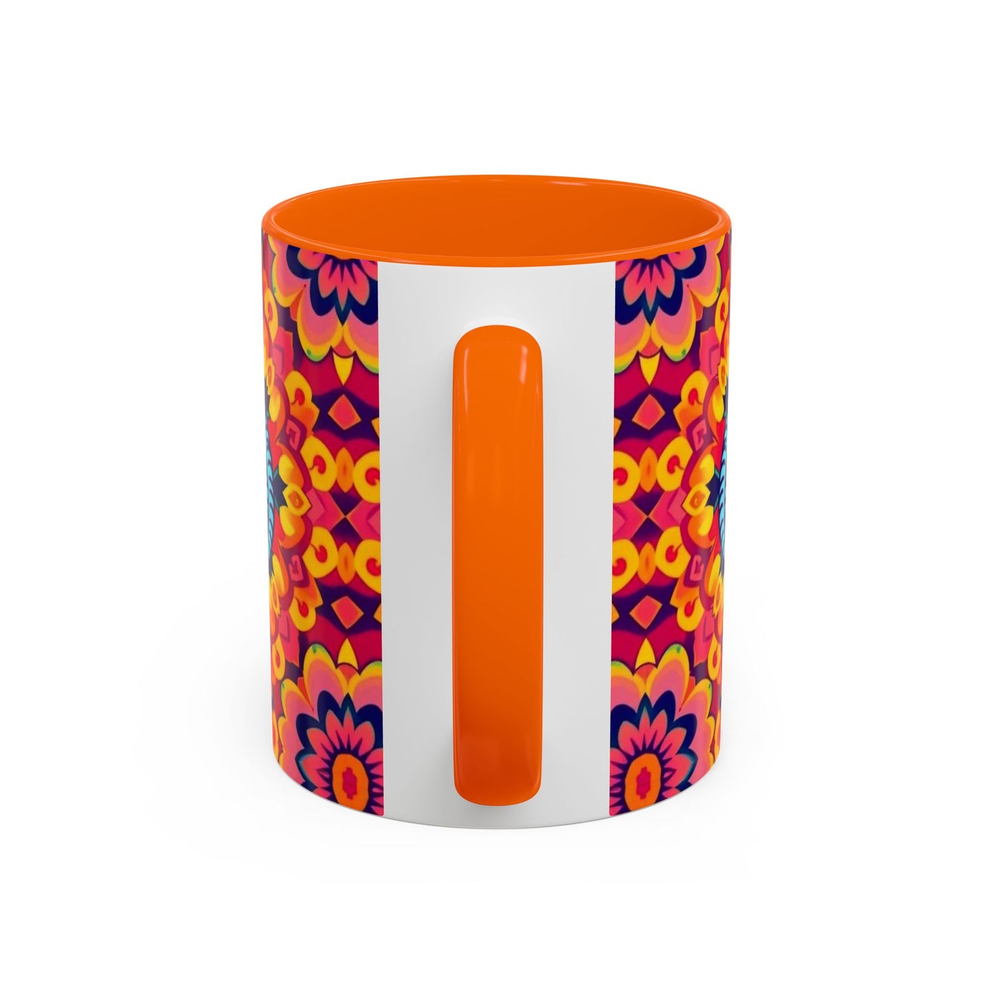 Accent Coffee Mug, Pisces, Zodiac v1, Flower Pattern, (11, 15oz)
