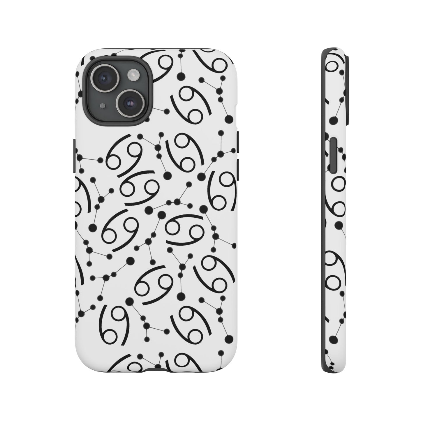 Tough Cases with the Cancer Zodiac sign for iPhone, Samsung Galaxy, and Google Pixel devices